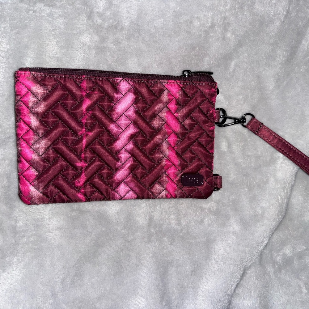 Lug Peekaboo Pink and White Pouch